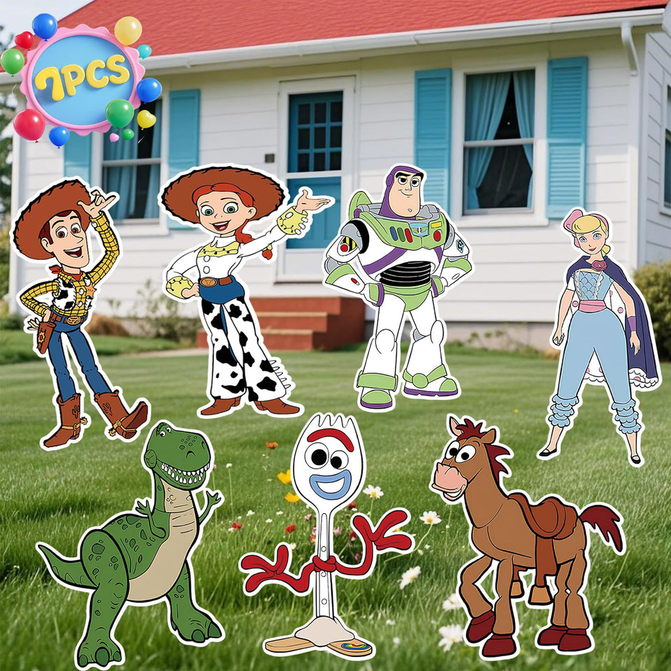ANCOSJOY toy-inspired story signs yard set brightens outdoor celebrations