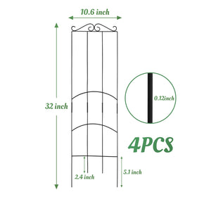 ANCOUUIN 4 Pack 32'' trellis for outdoor garden use supports grapevines and roses.