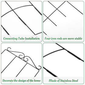 ANCOUUIN 4 Pack 32'' trellis with splicing design adjusts height for different plants.