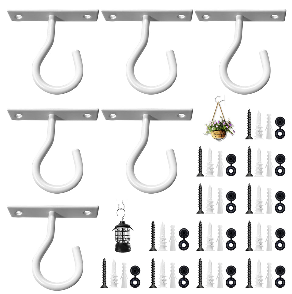 AnDock 6Pack ceiling hook for hanging plants, sturdy and space-saving for interior or exterior use.