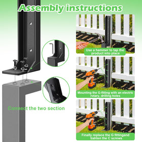 ANDENLEY easy installation via hammer-driven stake and bracket.