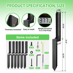 ANDENLEY heavy-duty-steel-stakes ensure long-lasting fence support.