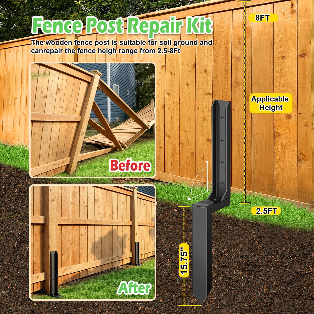 ANDENLEY powder-coated design resists rust for outdoor use.