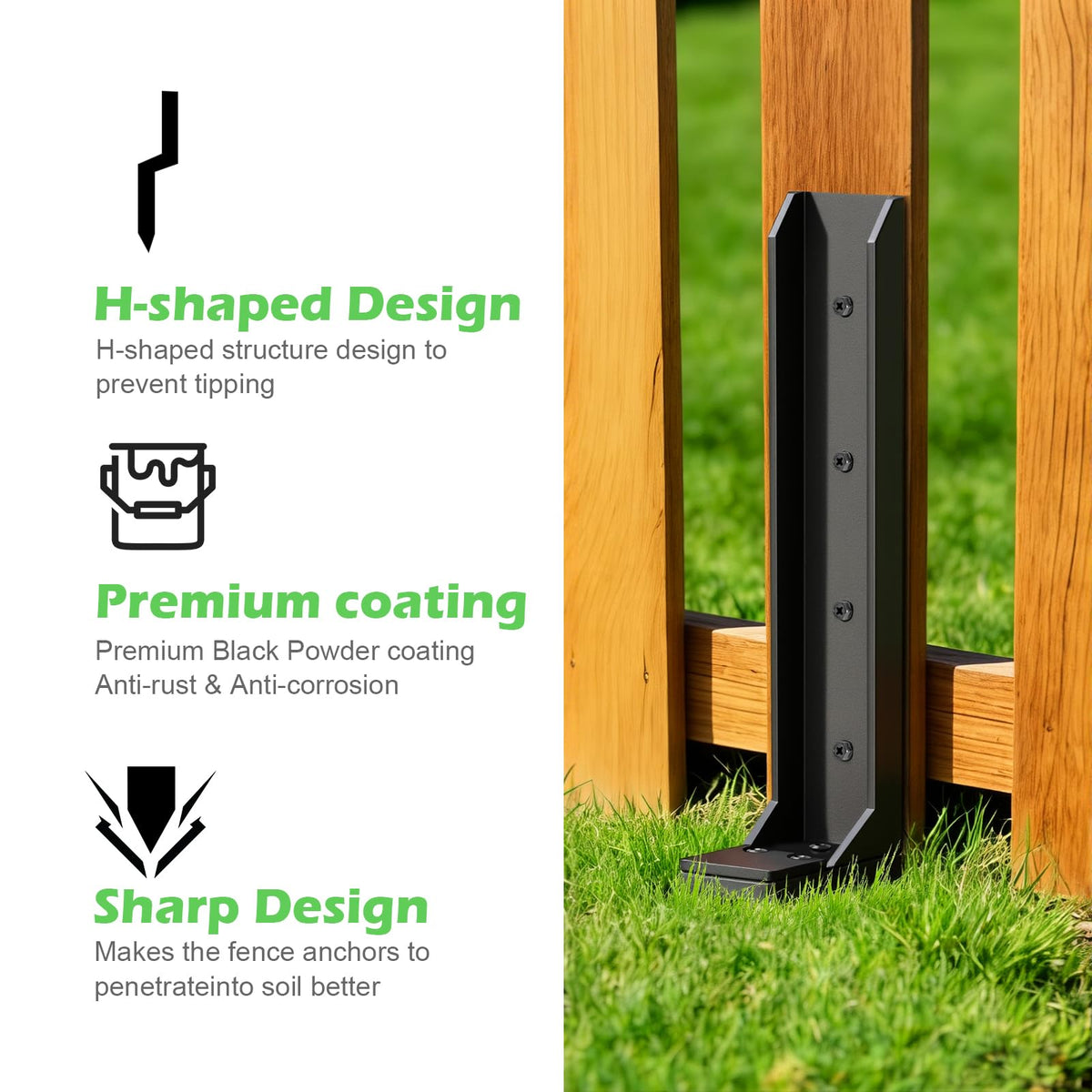 ANDENLEY versatile post-support kit for fences, mailboxes, decks, and rails.