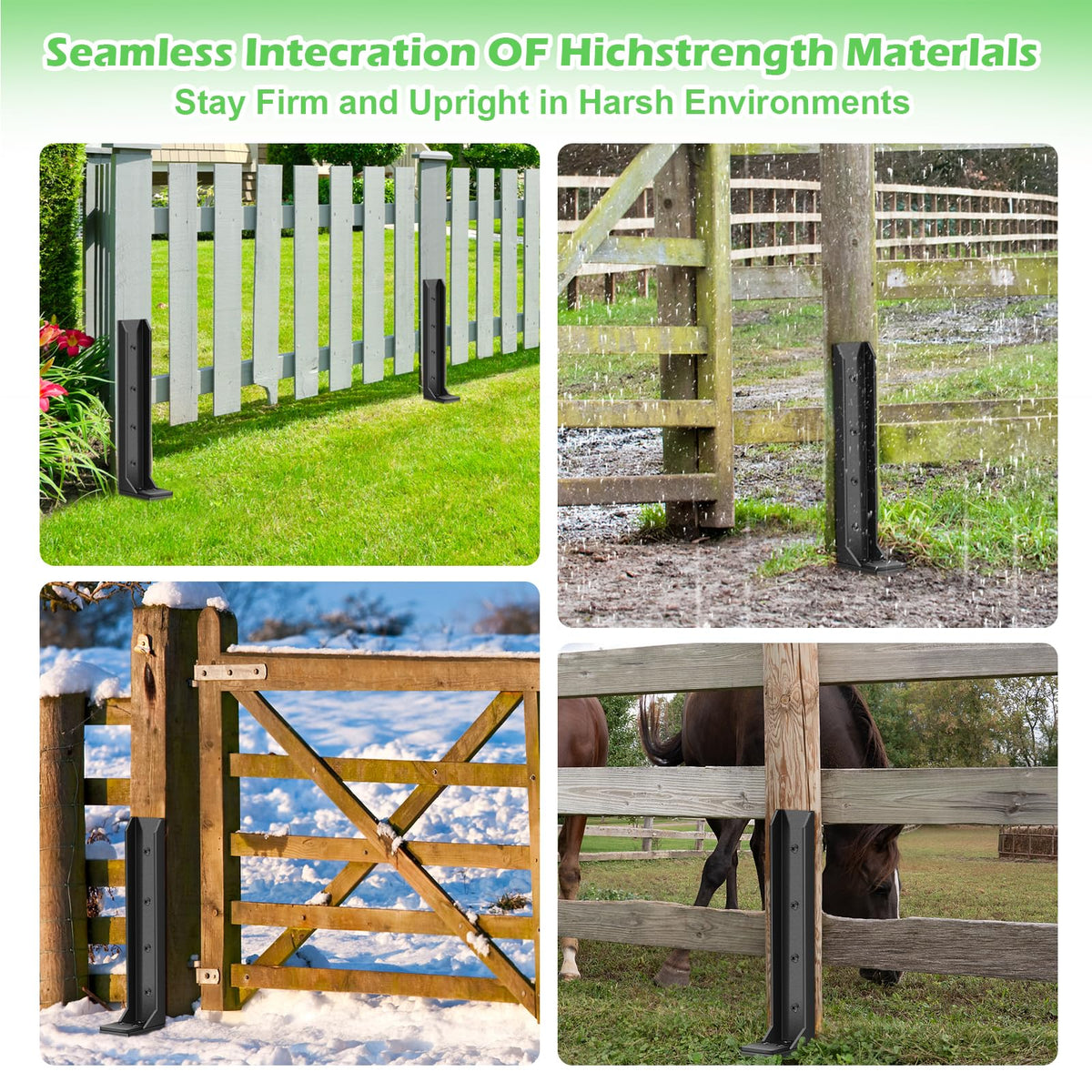 ANDENLEY weather-ready anchors help keep posts straight in all seasons.