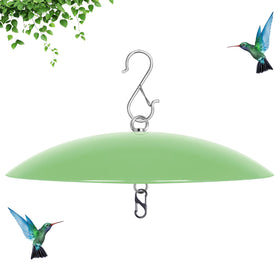 andergi 13-inch dome rain guard protects hummingbird feeders from rain and debris