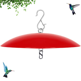 Andergi 13inch hummingbird feeder dome guard shields feeding station from rain and leaves.