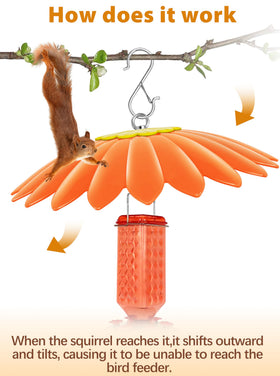 andergi flower design feeder cover in orange adds charm and protection