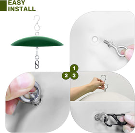 andergi green bird feeder umbrella shields feeder from rain