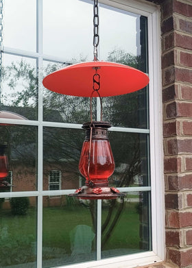 andergi hummingbird feeder dome cover easy hang red no tools required.