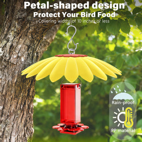 andergi hummingbird feeder shade dome yellow protects nectar from heat.