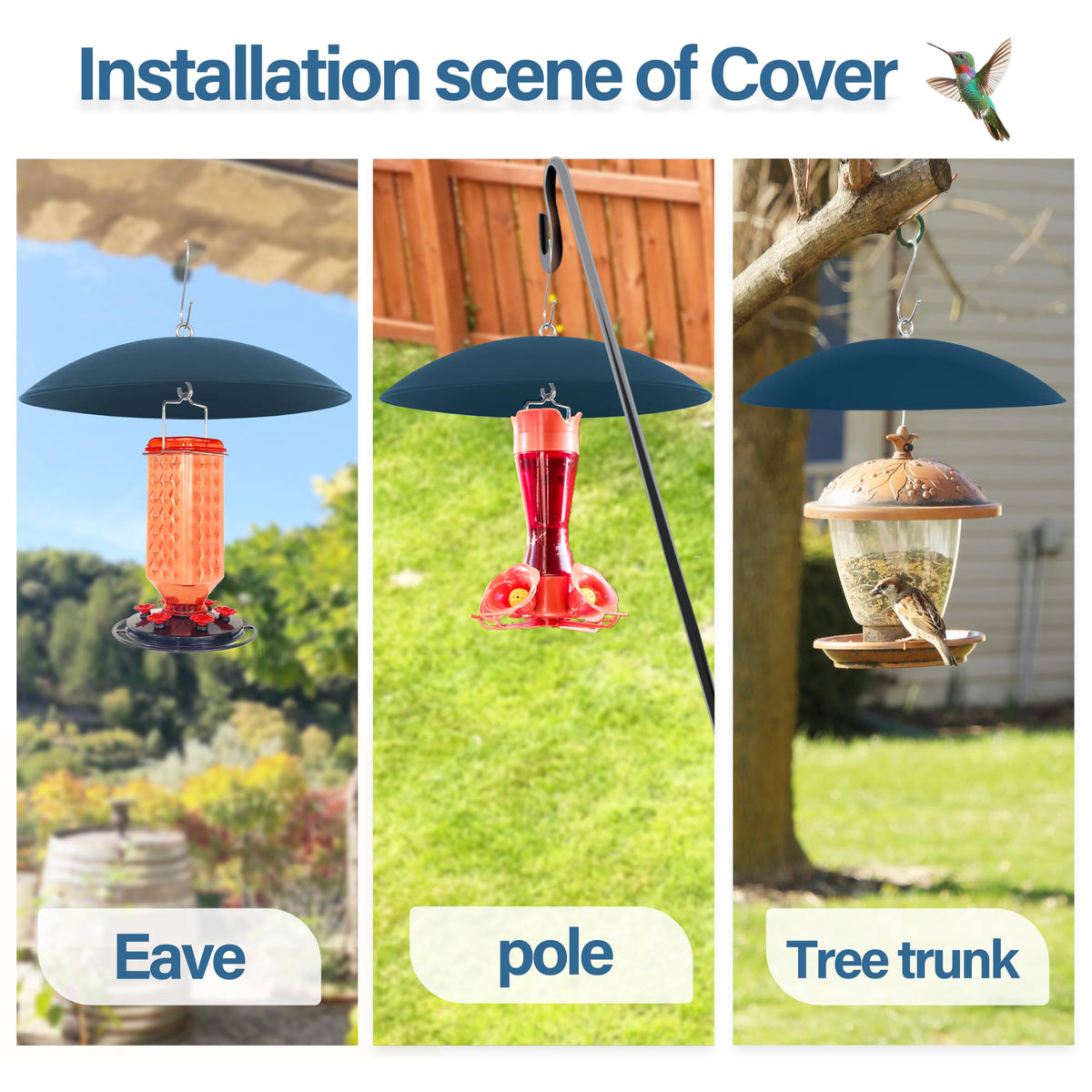 andergi blue dome adds outdoor style while supporting safe bird feeding