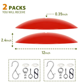 andergi patio garden bird feeder umbrella red blends with outdoor decor.