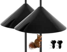 Andergi Squirrel Baffle, 19-inch width, shields seed and supports peaceful bird feeding.