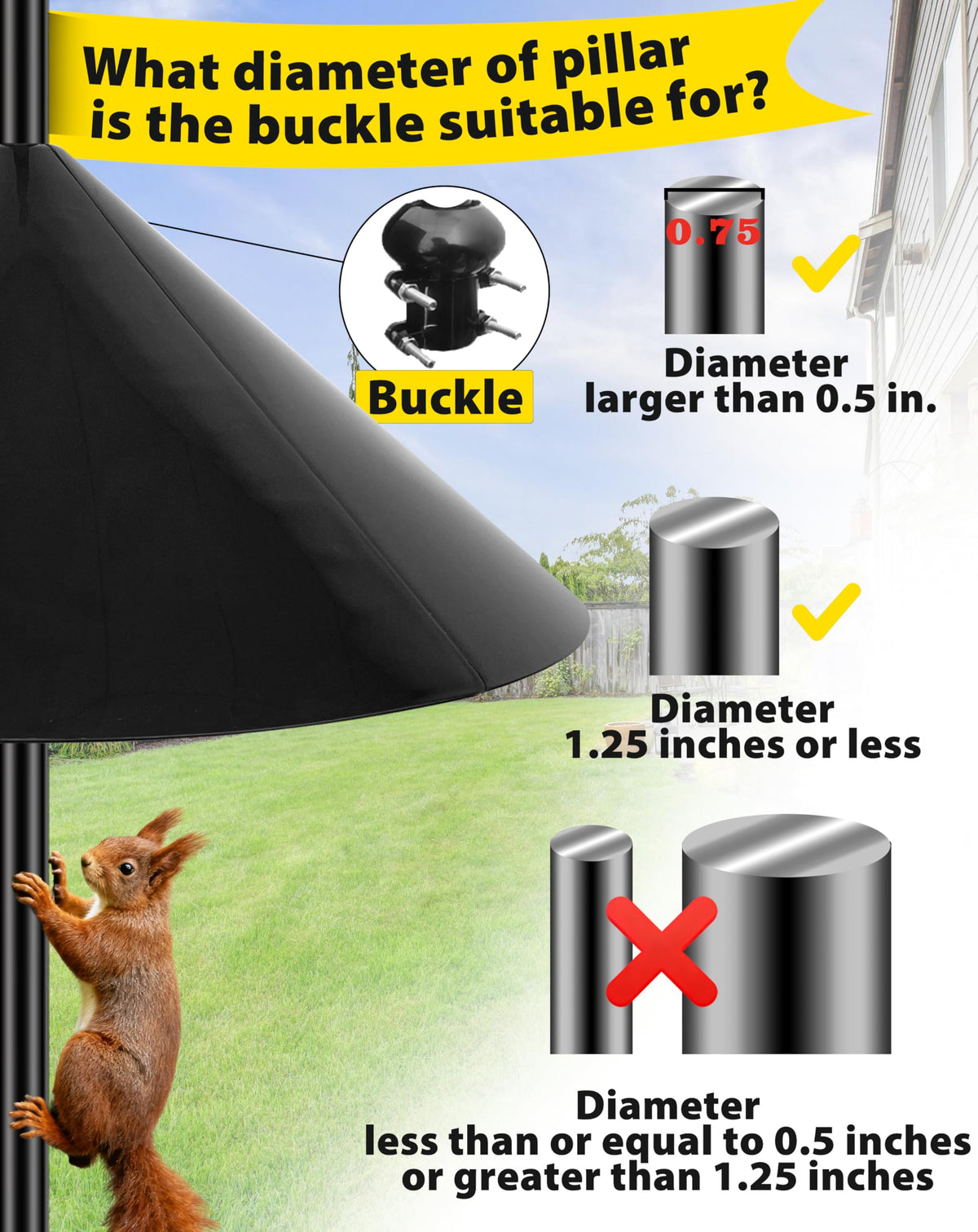 Andergi Squirrel Baffle side view showing wide shield