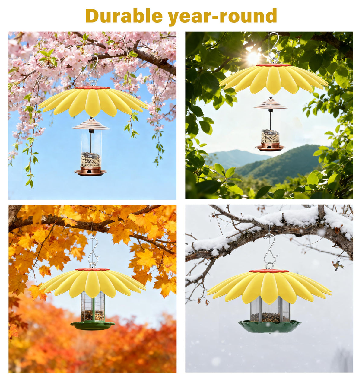 andergi sunshade for bird feeder yellow helps birds stay comfortable.