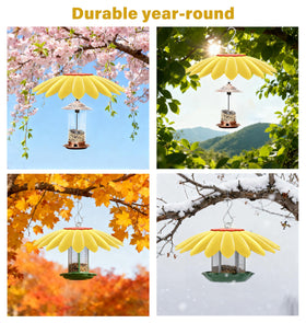 andergi sunshade for bird feeder yellow helps birds stay comfortable.