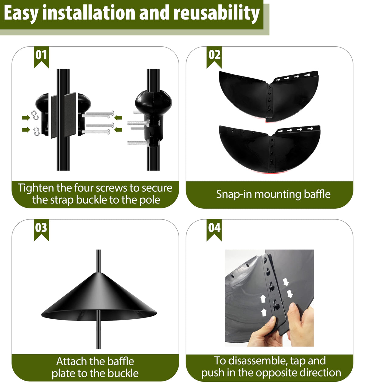 Andergi tool-free install design with included hardware for quick setup.