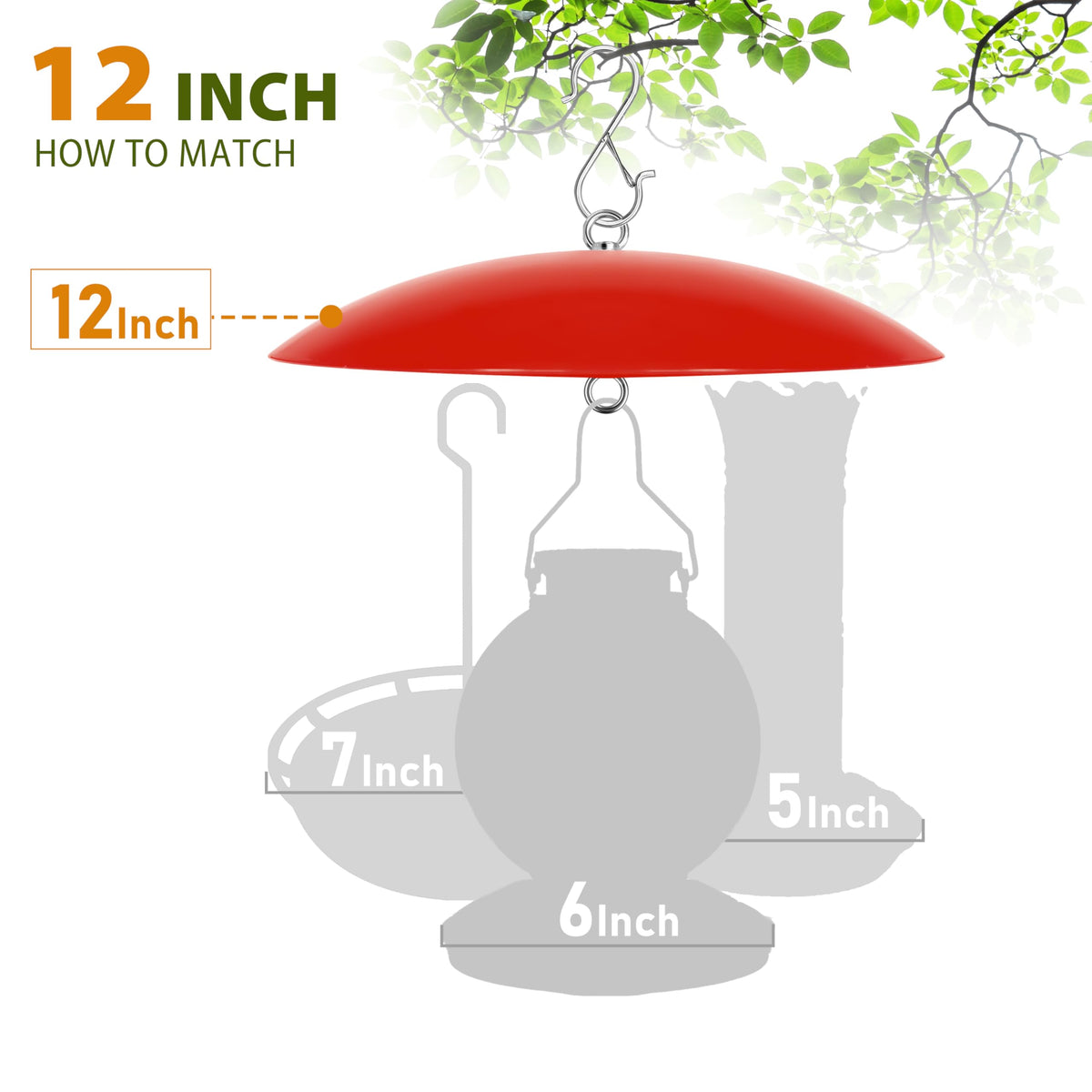 andergi two-pack hummingbird umbrella red keeps food safe from rain.