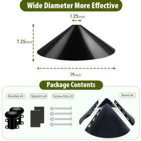 Andergi weather-resistant guard protects bird seeds in rain and sun.