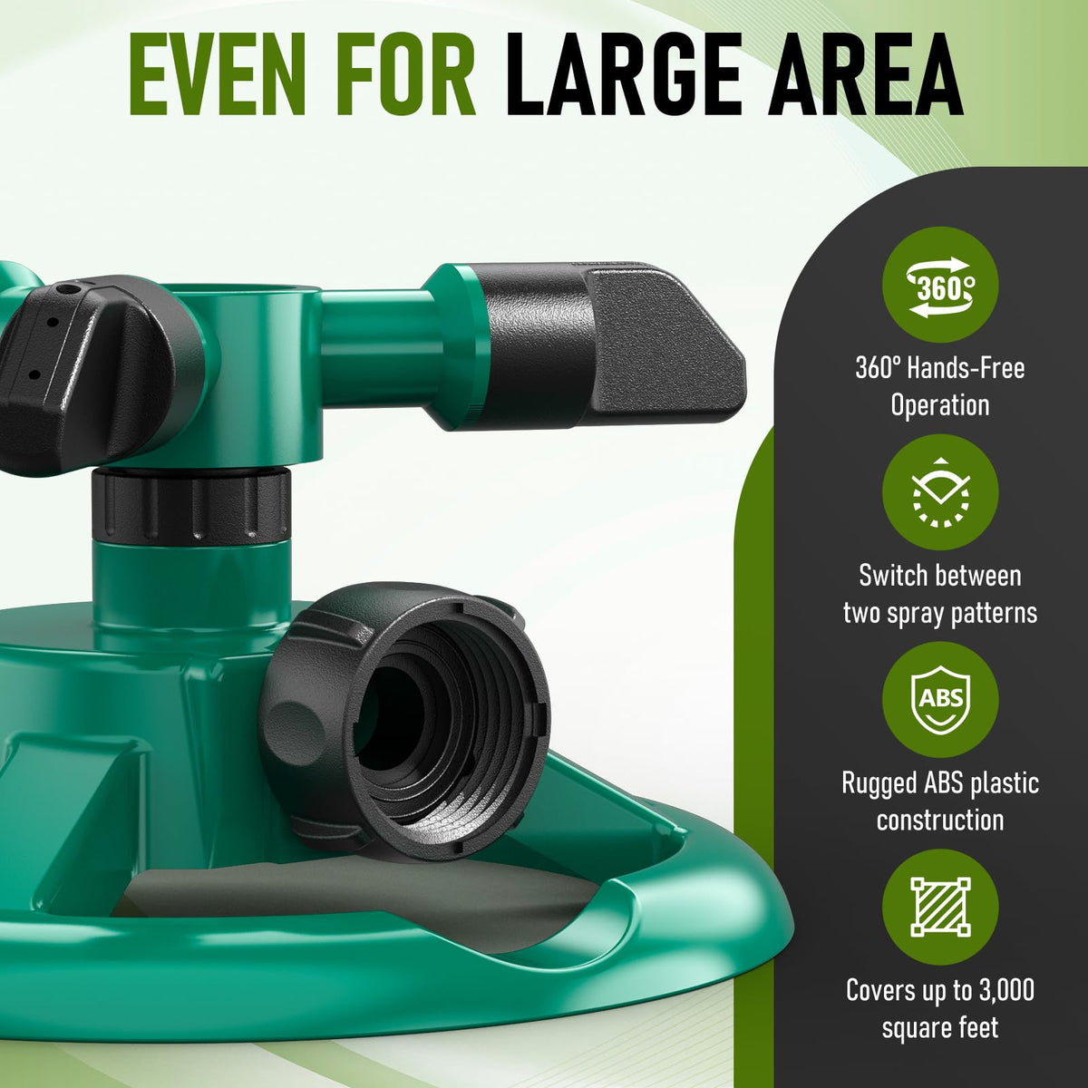 ANDVANA kid and pet friendly watering with safe, even coverage.