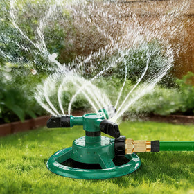ANDVANA sprinkler 360-degree rotation delivering even coverage for lawns.
