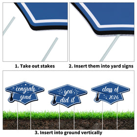 Aneco waterproof grad yard sign ready for outdoor use in rain or shine.