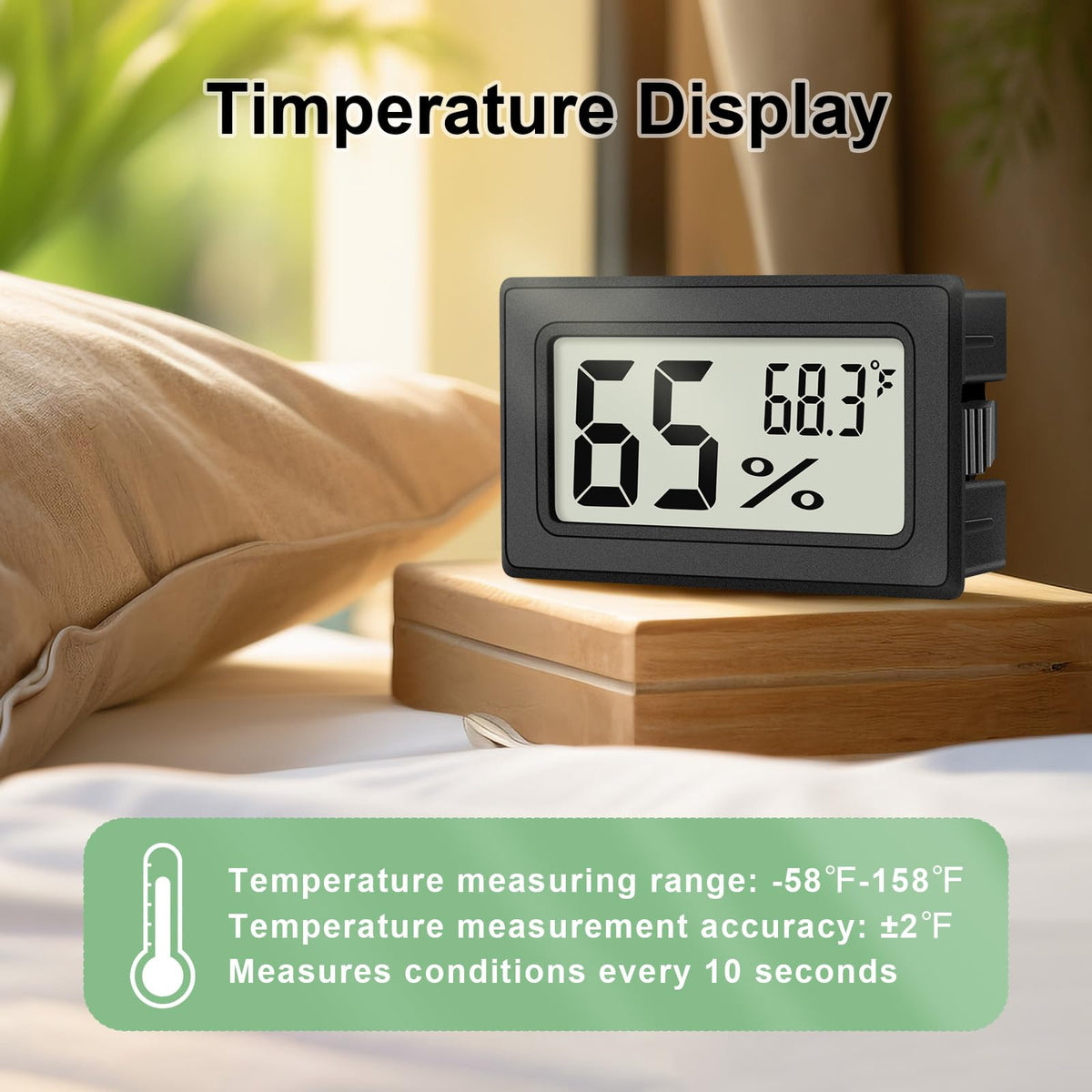 ANFBYOH wide temperature and humidity range suits jars and tanks.