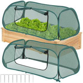 ANGAR 2Pack garden covers protect raised beds from birds while allowing water and air flow