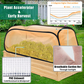 ANGAR 2PACK garden stakes included secure the covers against wind.