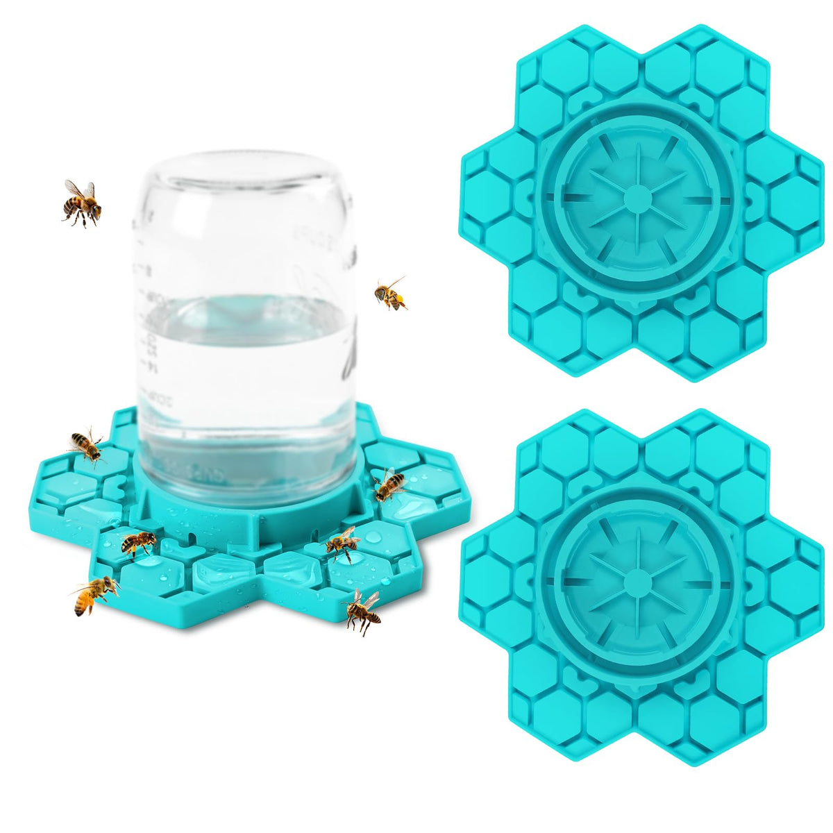 ANGAR bee feeder for mason jar two-pack helps maintain hive hydration.