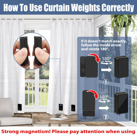 ANGAR curtain weights install without tools for quick setup.
