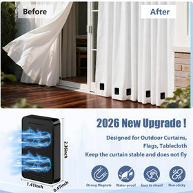 ANGAR curtain weights feature waterproof plastic sealing for durability.