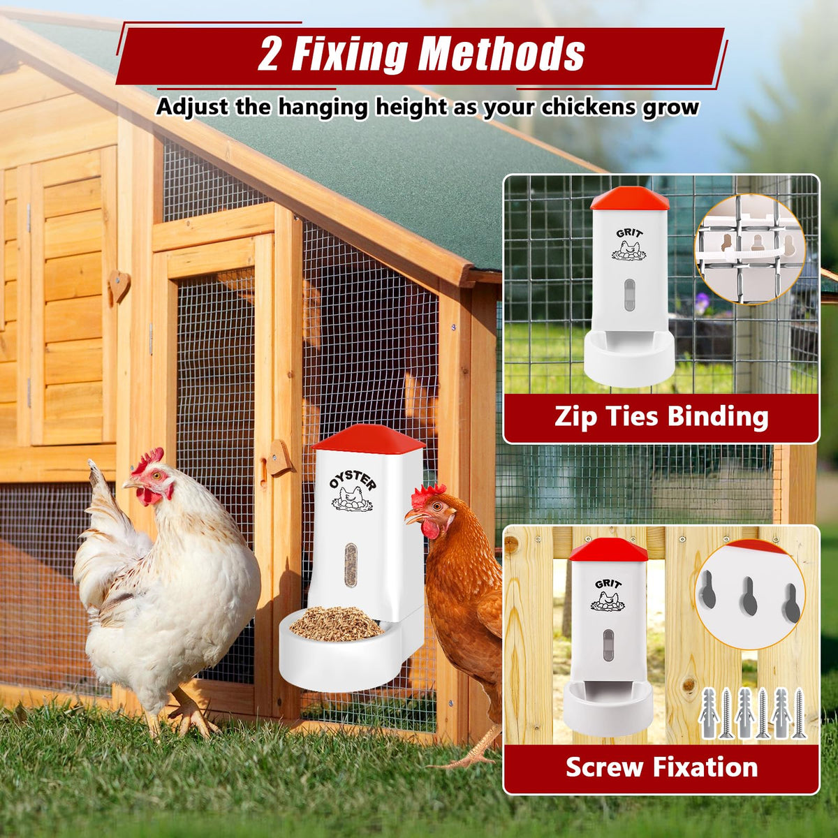 ANGAR durable plastic feeder ready for quick installation in any coop