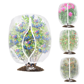 ANGAR fruit netting covers a blueberry bush to protect fruit from pests.