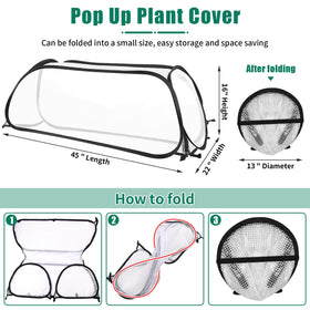 ANGAR garden cover zipper access allows quick plant checks.