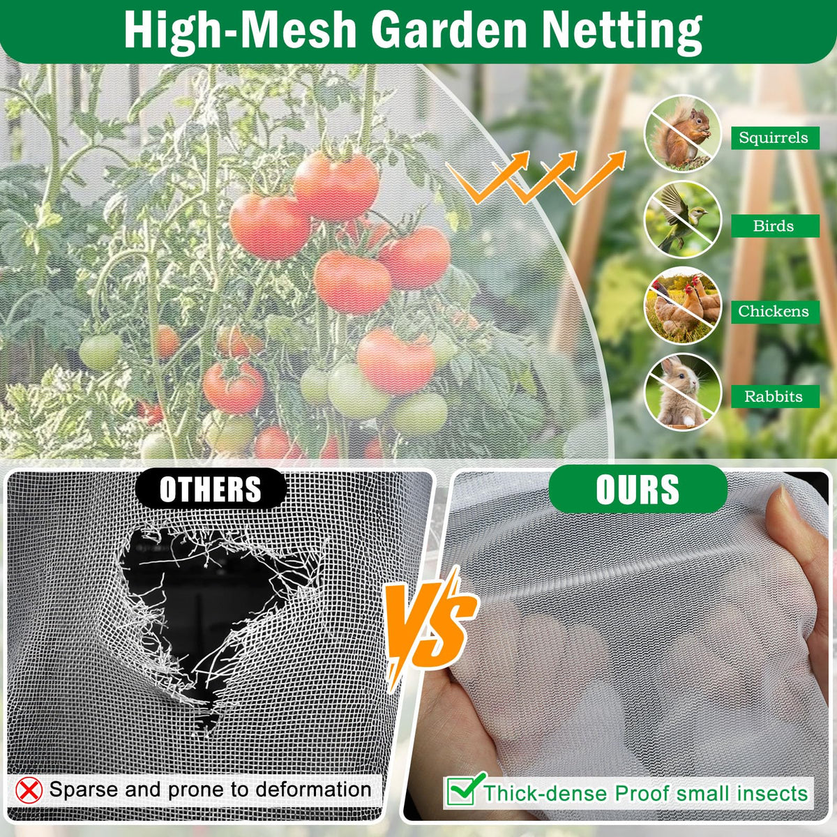 ANGAR insect barrier shields plants from small pests while letting sun in