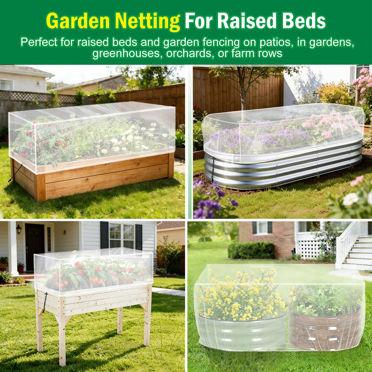 ANGAR lightweight netting stores compactly for seasonal garden use
