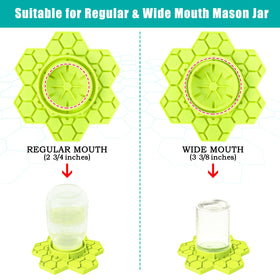 ANGAR silicone bee waterer shows hexagonal groove for stable resting platform.