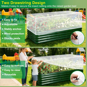 ANGAR garden netting lets water through during irrigation without removal