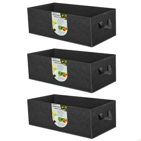 Angeliox 3-pack grow bags in 10 gallon size ready for balcony gardening.