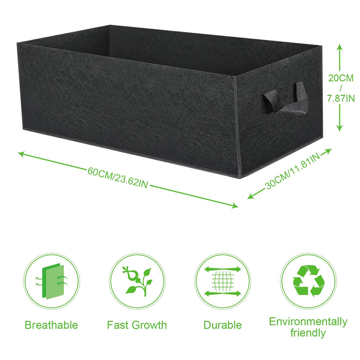 Angeliox breathable fabric design improving root air flow for healthy growth.