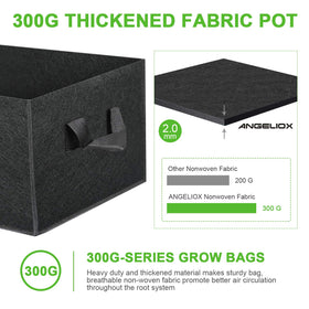 Angeliox grow bags with sturdy handles for easy transport and repositioning.