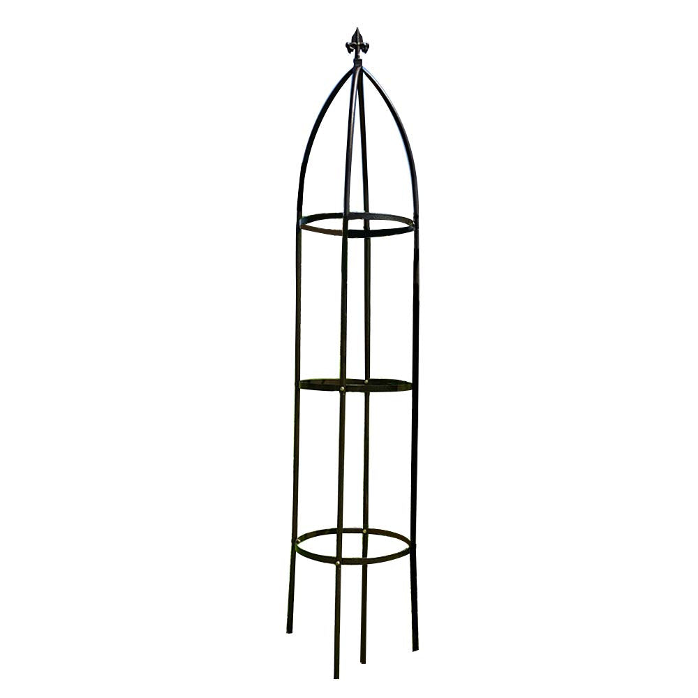 AngJi garden arch trellis in bronze supports climbing plants with vertical elegance.