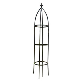 AngJi garden arch trellis in bronze supports climbing plants with vertical elegance.