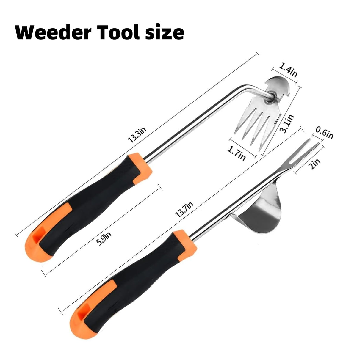 ANGKMA new garden weeder tool in stainless steel for durability.