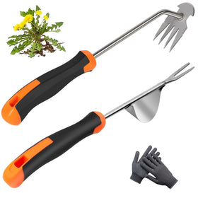 ANGKMA weed puller tool with four teeth for precise root removal.