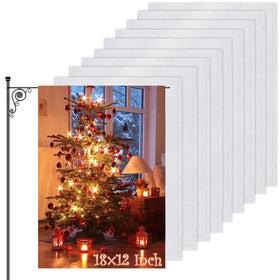 Anglecai blank garden flag 18x12, double-sided for custom sublimation designs.