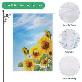 Anglecai sublimation flags, white front and back for stunning prints.