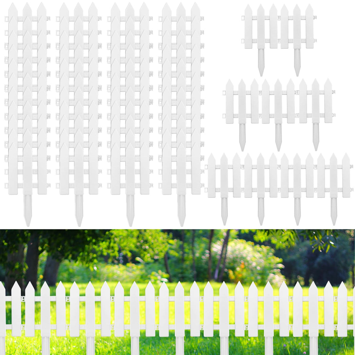 Anglechic white garden fence panel for neat yard edging and durable outdoor use
